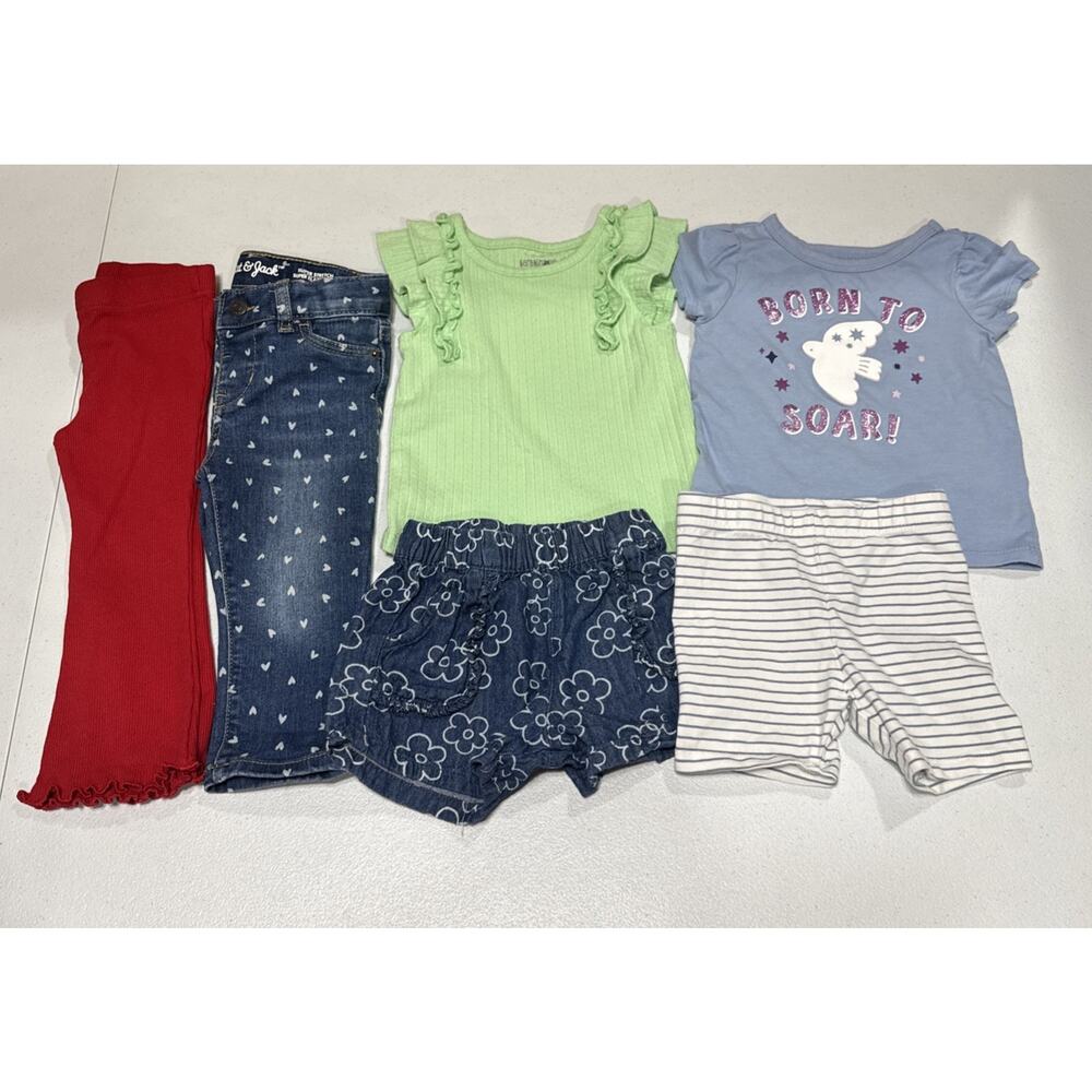 Baby Girl Clothes 18M Heart Print Jeans, Tops & Bottoms Casual Multicolor Lot